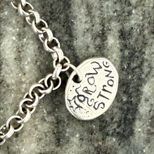 Jes MaHarry unisex “Grow Strong” Sterling Silver Bracelet. New in box.